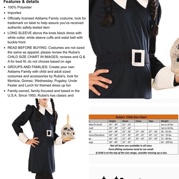 Wednesday Halloween Costume New🎃👻💀 - Picture 6 of 16